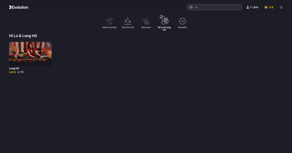 Live casino EVOLUTION